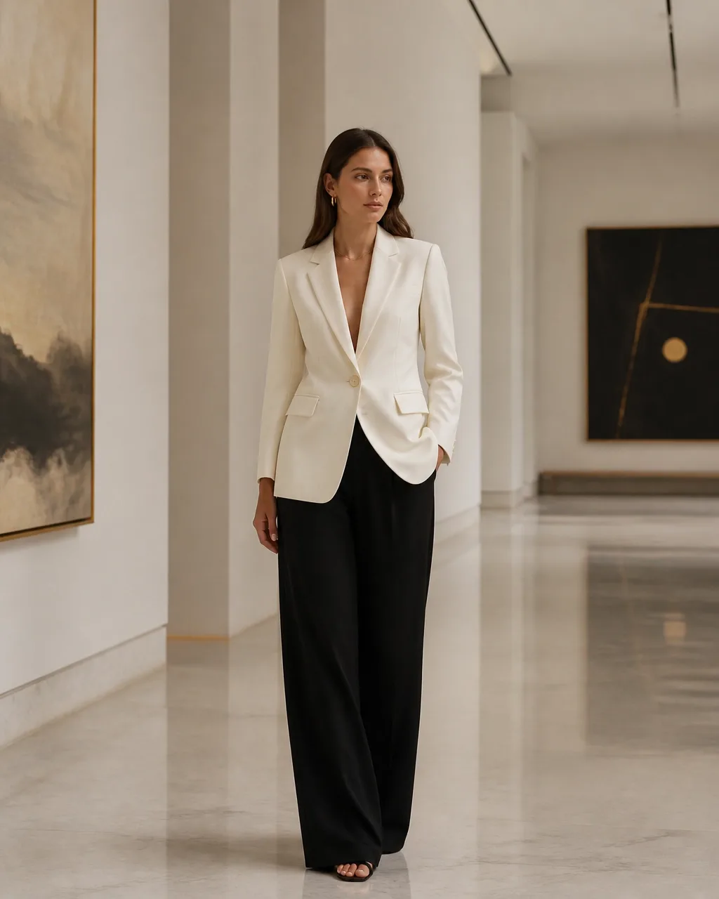 The Studio Blazer in Soft Ivory